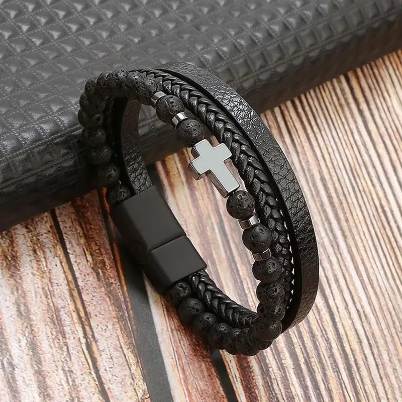Classic Men's Leather Bracelet New Style