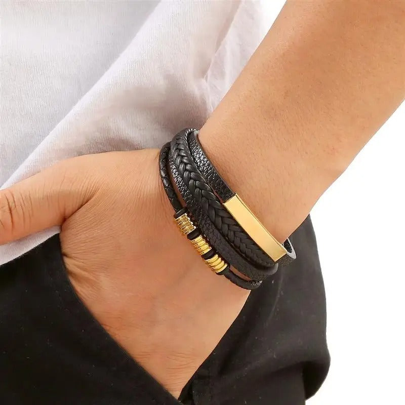 Classic Men's Leather Bracelet New Style
