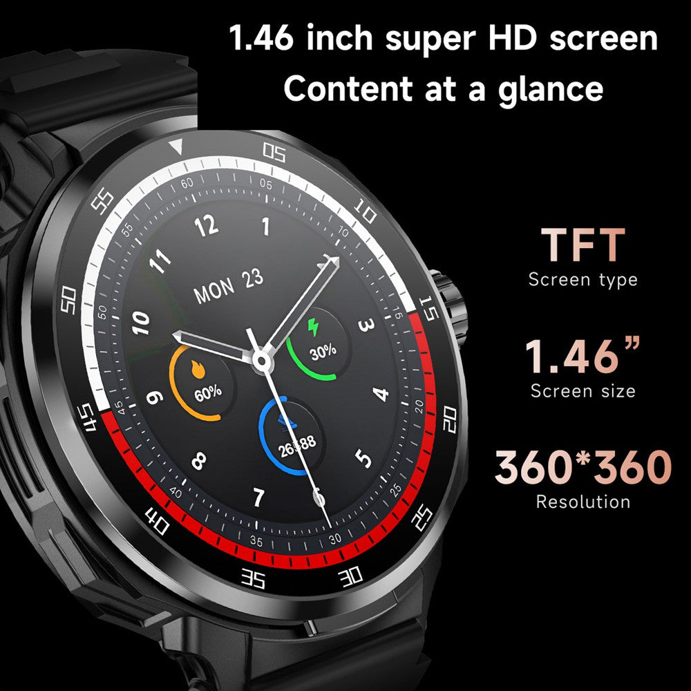 2 in 1 Smart Watch for Men with Wireless Earbuds